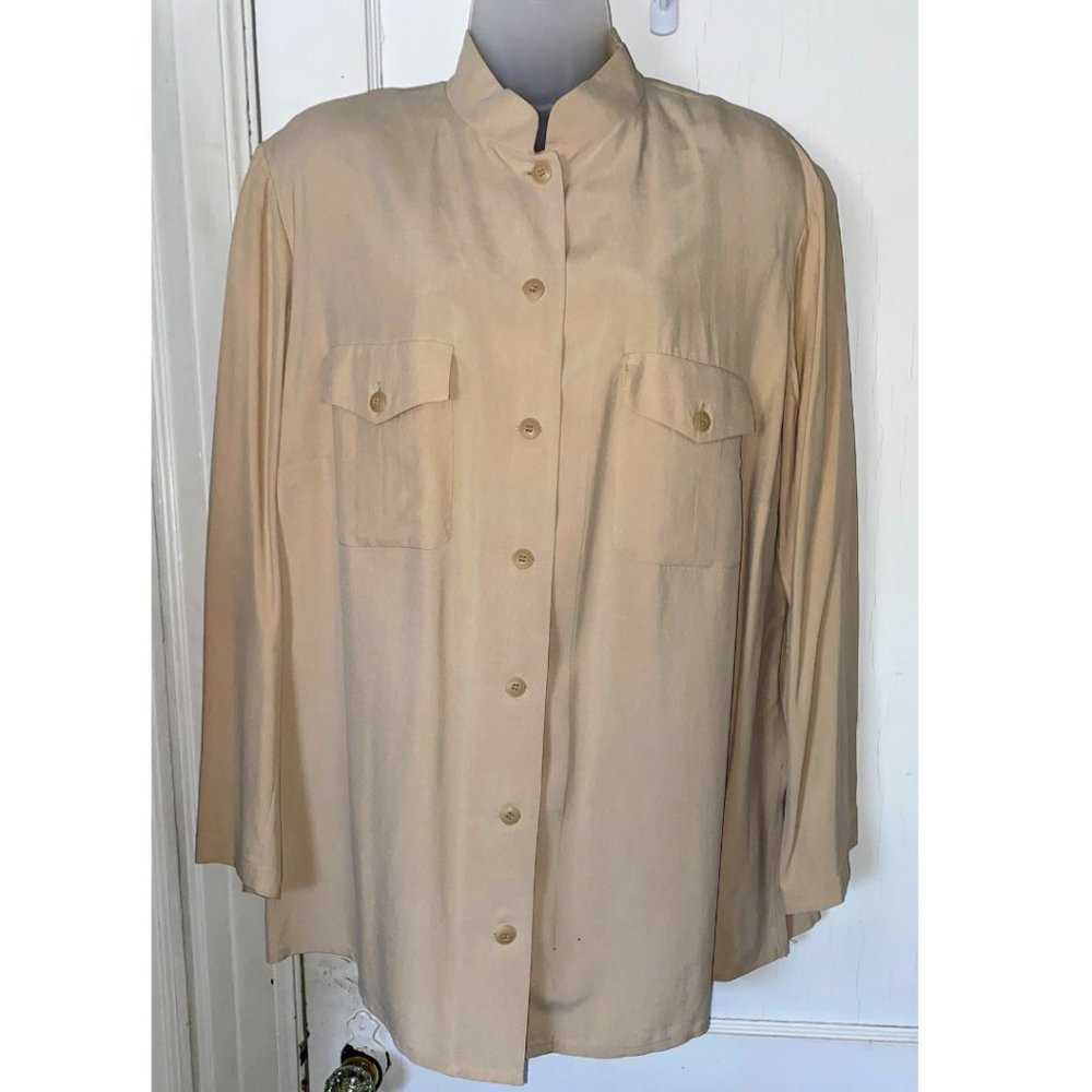 Rafaella Woman - 2X Cream Button Down Blouse